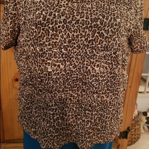 EAST 5TH LEOPARD Stretch SHIRT 2x - Picture 2 of 3